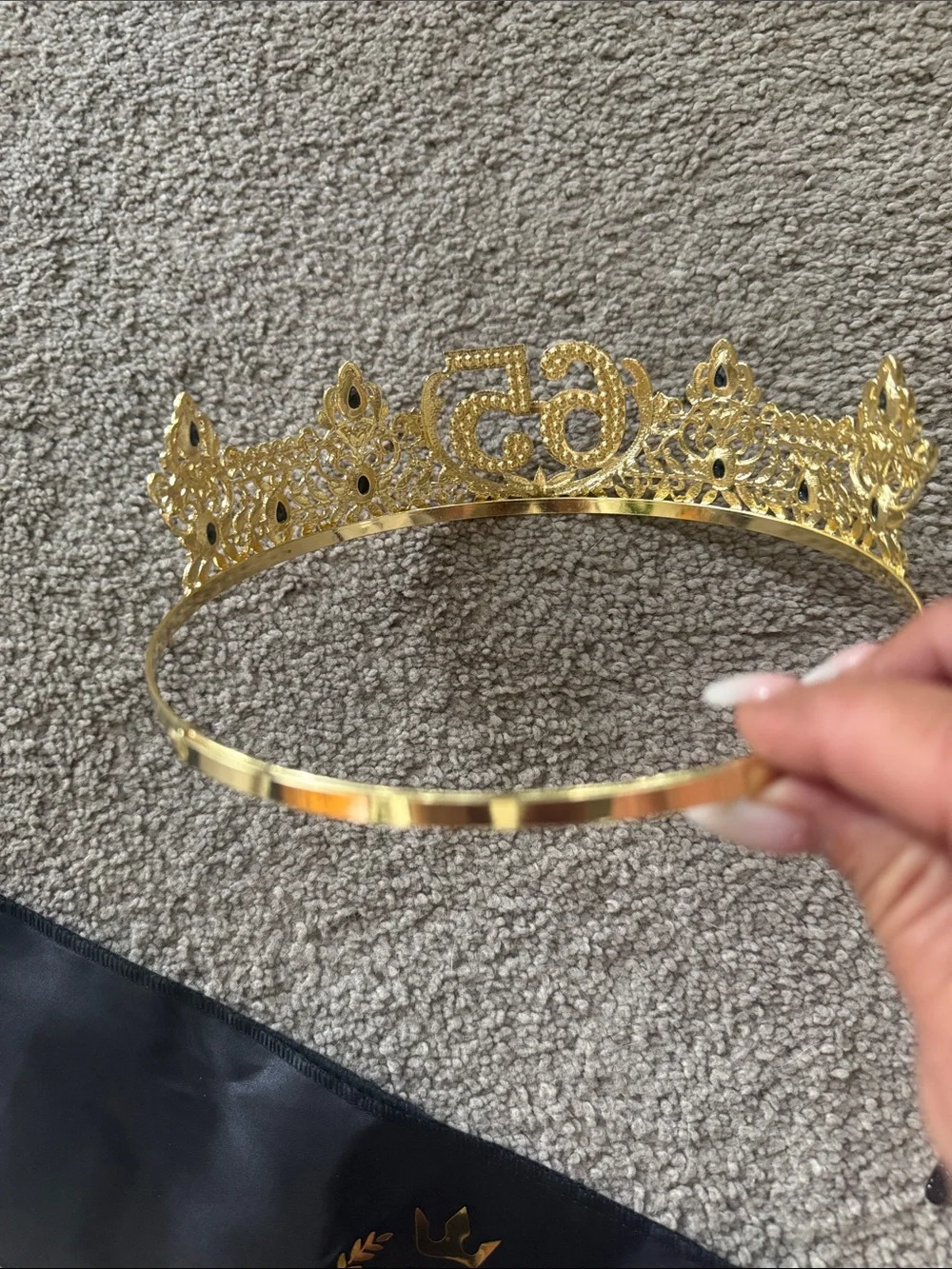 65th Birthday King Sash and Gold Accessories!